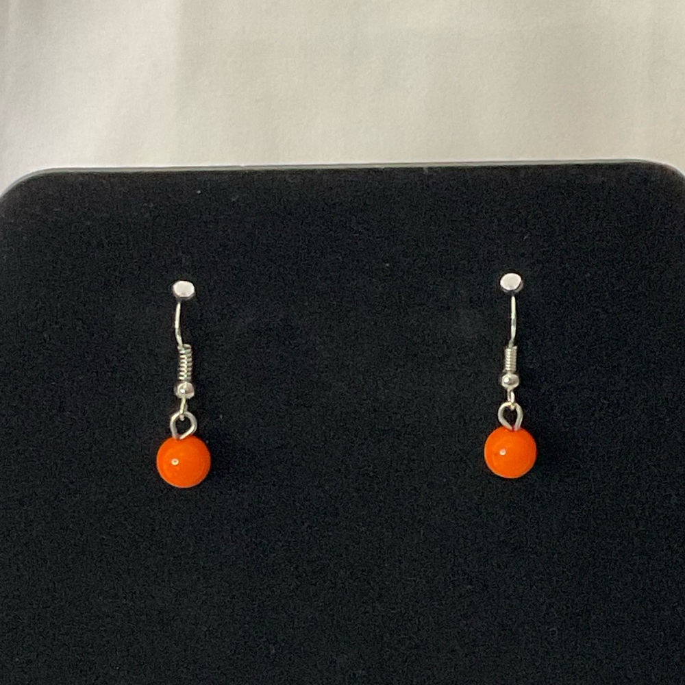 Paparazzi Women’s Orange Ring & 3 Piece Earrings Jewelry Set - Picture 3 of 8